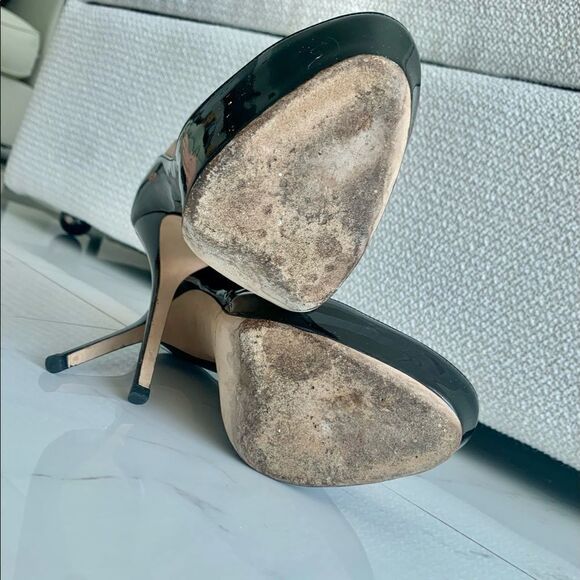 Jimmy Choo Nude/Black Sepia Platform Pumps - Picture 7 of 13